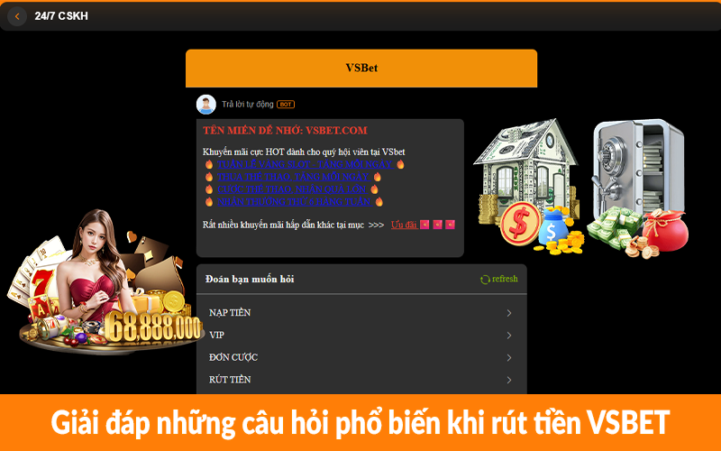 Giải đáp những câu hỏi phổ biến khi rút tiền VSBET