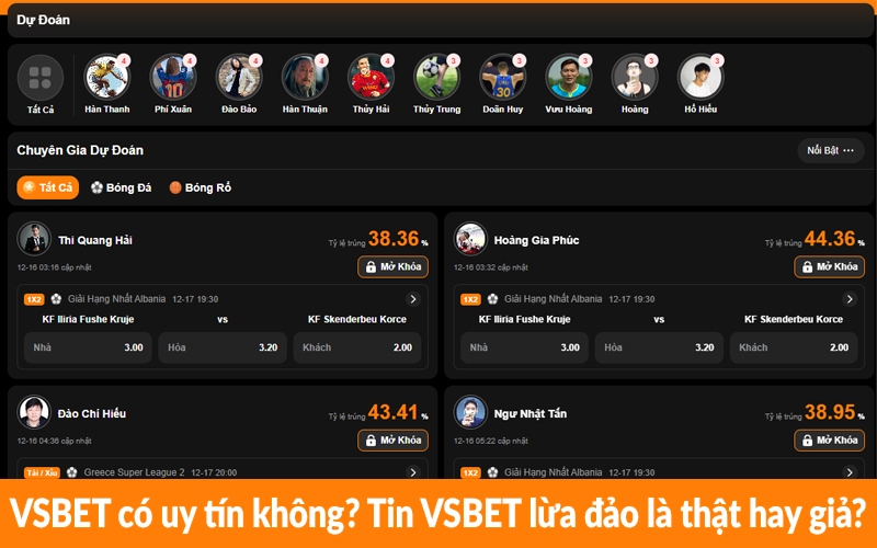 VSBET có uy tín không? Tin VSBET lừa đảo là thật hay giả? VSBET có uy tín không? Tin VSBET lừa đảo là thật hay giả?